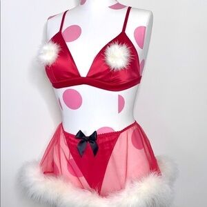 Rare Victoria’s Secret Santa Baby Lingerie Set